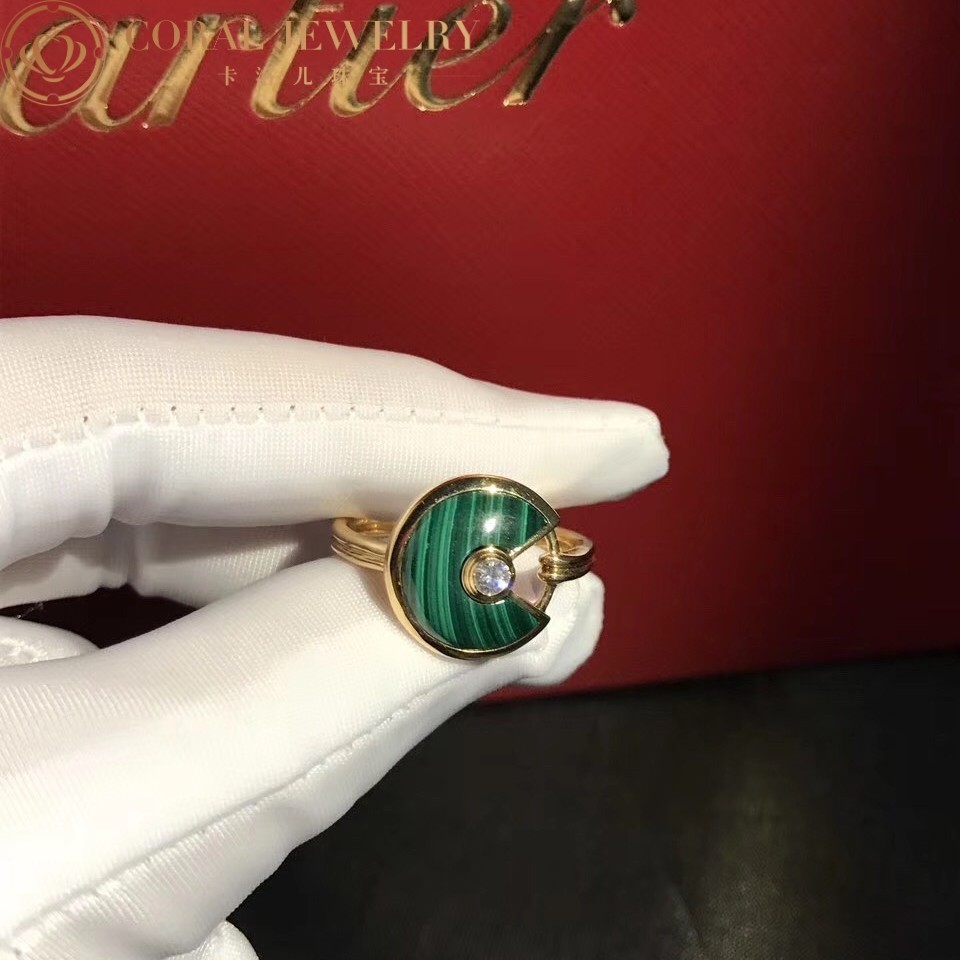 Cartier Amulette De Cartier Ring XS Model Malachite B4217600