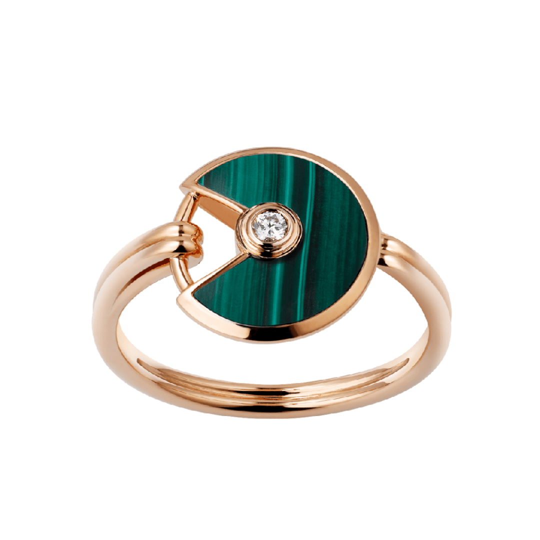 Cartier Amulette De Cartier Ring XS Model Malachite B4217600