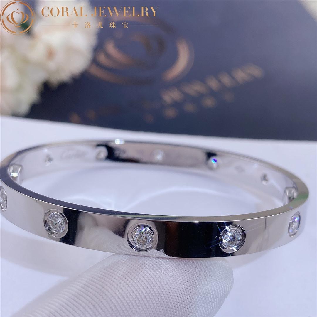 Cartier Love Bracelet, 10 Diamonds White Gold Ref. B6070417