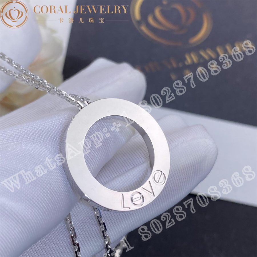 Cartier Love Necklace, 3 Diamonds White Gold B7014600 - Image 3