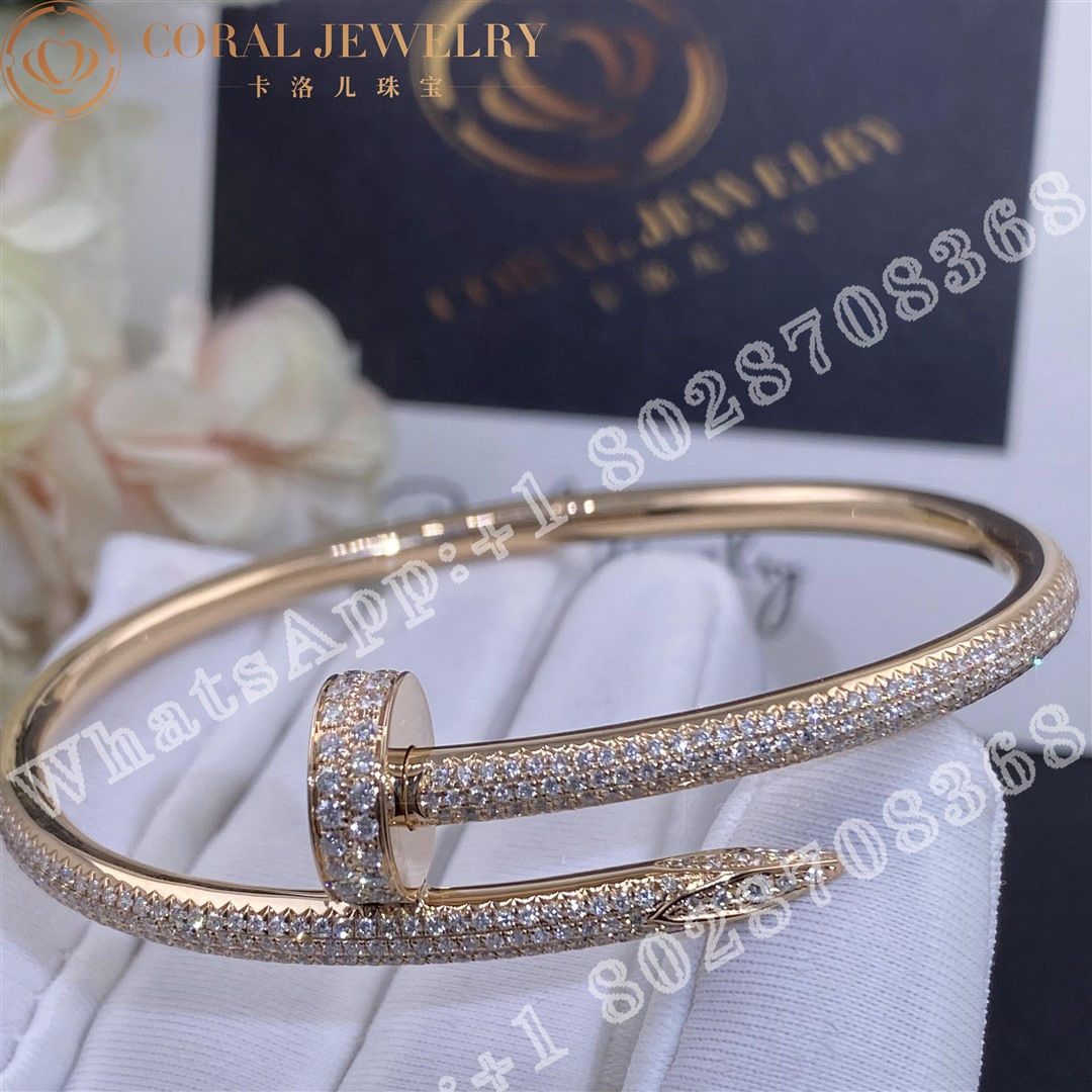 Cartier Juste Un Clou Bracelet Rose Gold Diamonds Ref N67 Coral (3)