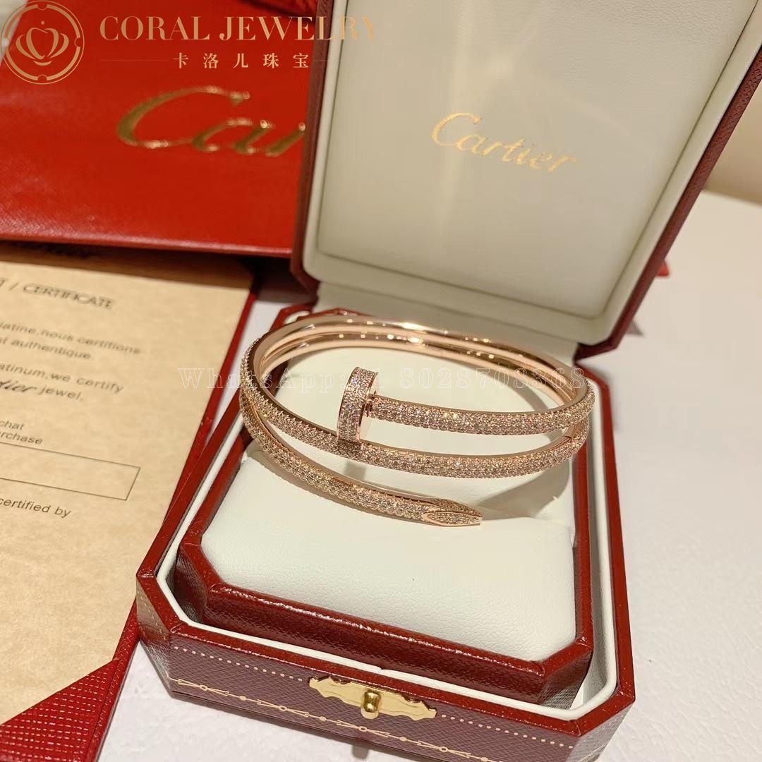 Cartier Juste Un Clou Bracelet, Rose Gold Diamonds Ref. N6708617