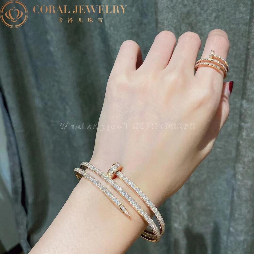 Cartier Juste Un Clou Bracelet, Rose Gold Diamonds Ref. N6708617