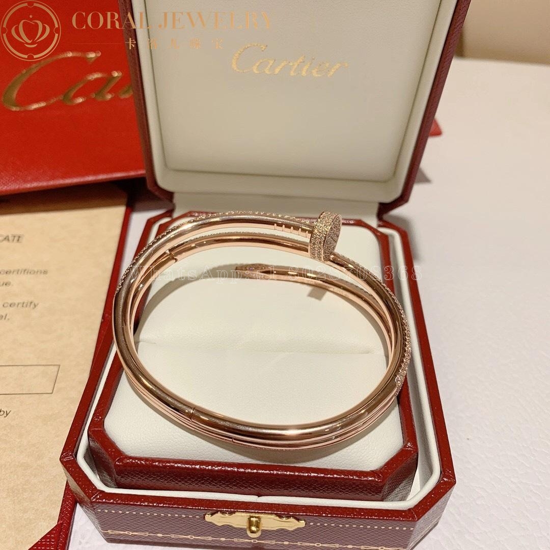 Cartier Juste Un Clou Bracelet, Rose Gold Diamonds Ref. N6708617