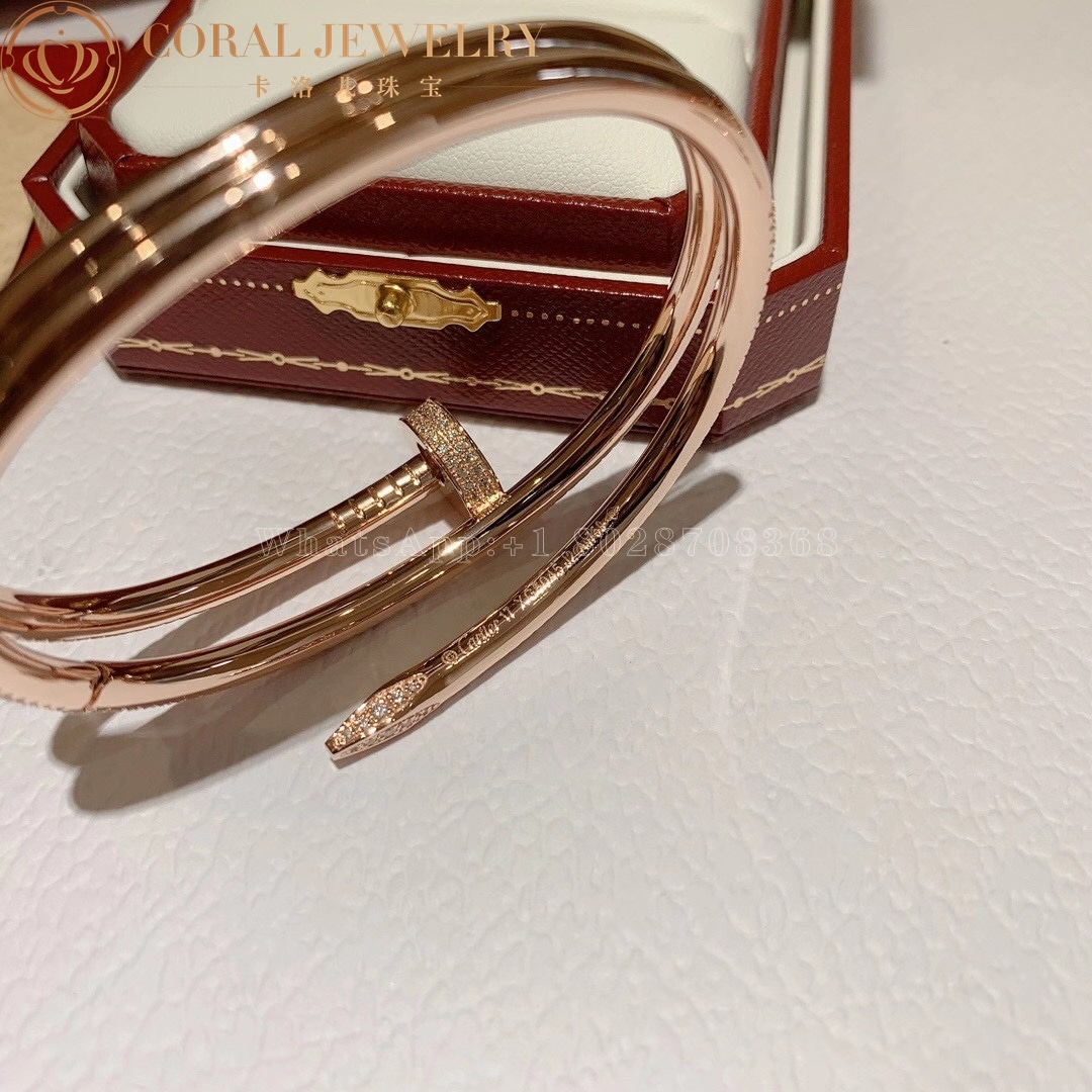 Cartier Juste Un Clou Bracelet, Rose Gold Diamonds Ref. N6708617