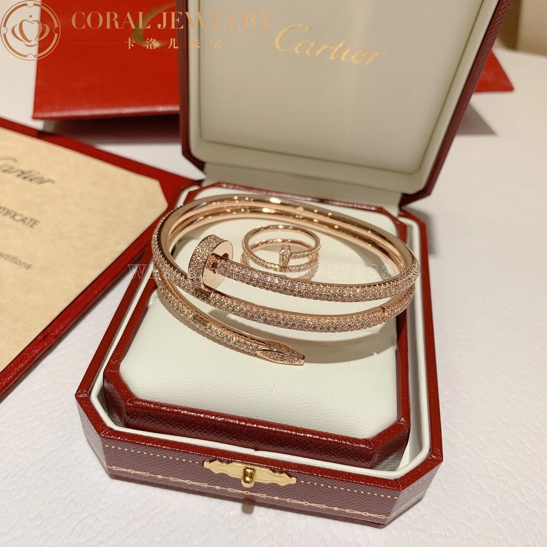 Cartier Juste Un Clou Bracelet, Rose Gold Diamonds Ref. N6708617