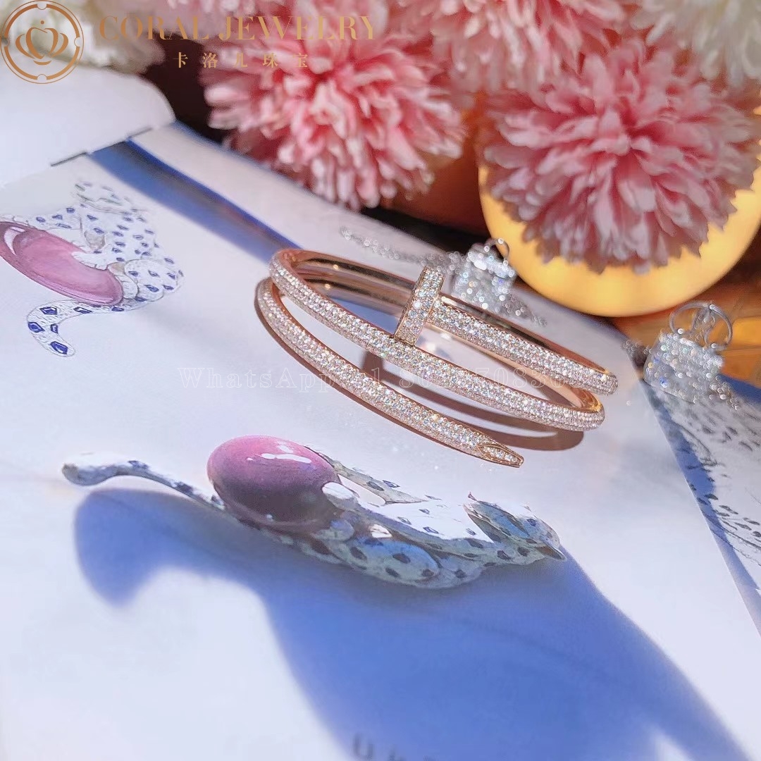 Cartier Juste Un Clou Bracelet, Rose Gold Diamonds Ref. N6708617