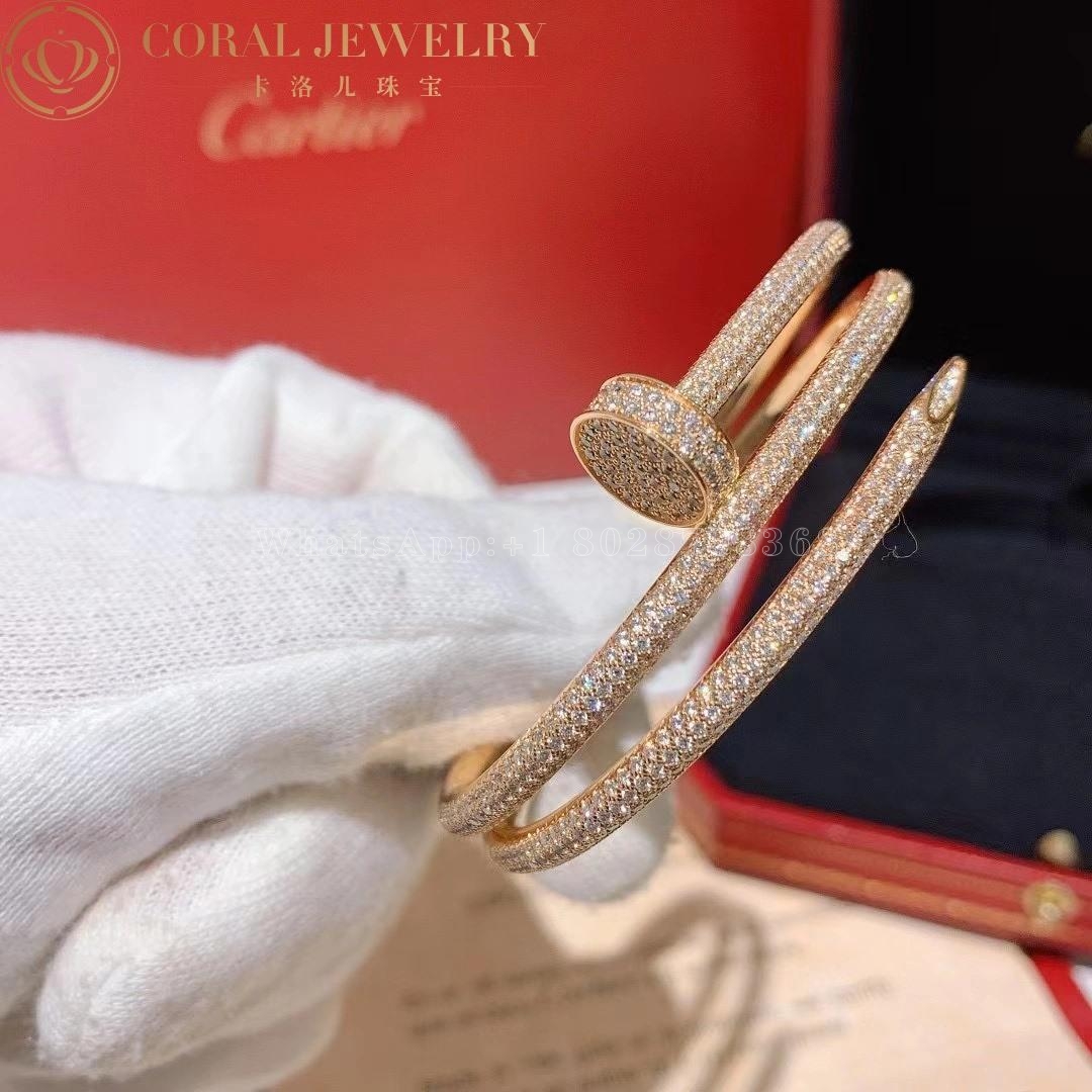 Cartier Juste Un Clou Bracelet, Rose Gold Diamonds Ref. N6708617