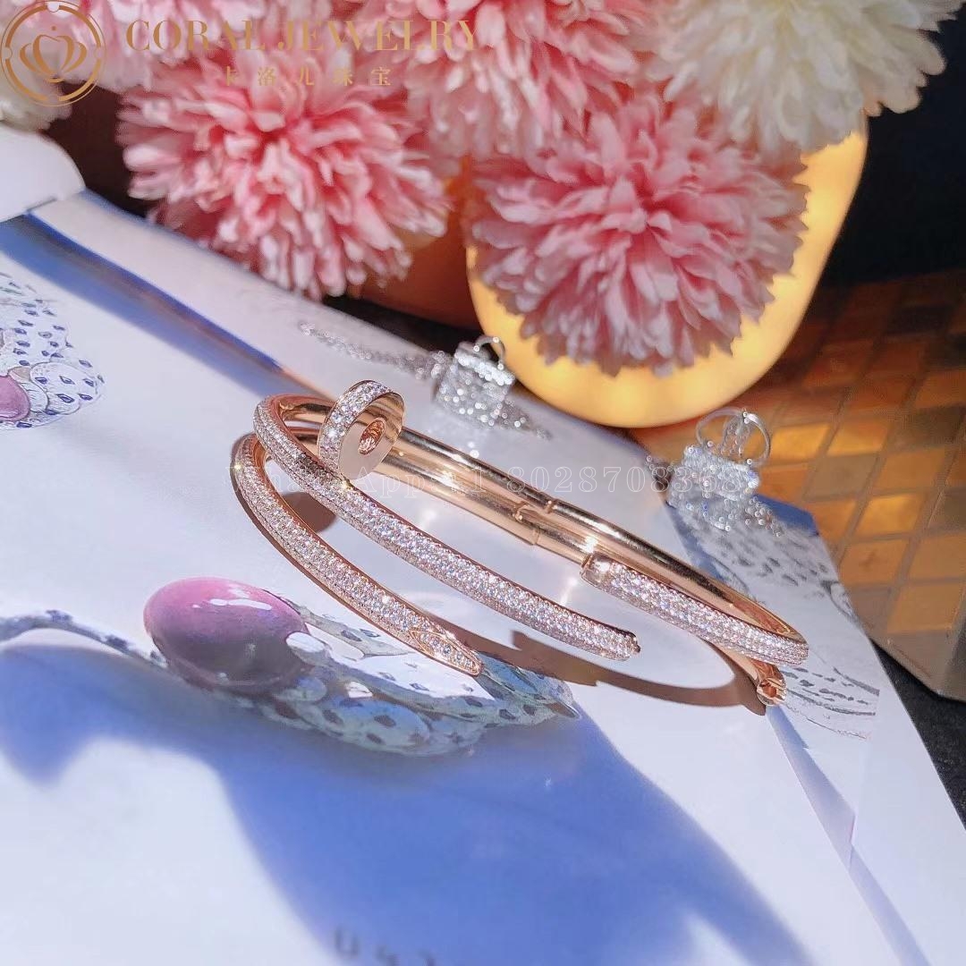 Cartier Juste Un Clou Bracelet, Rose Gold Diamonds Ref. N6708617