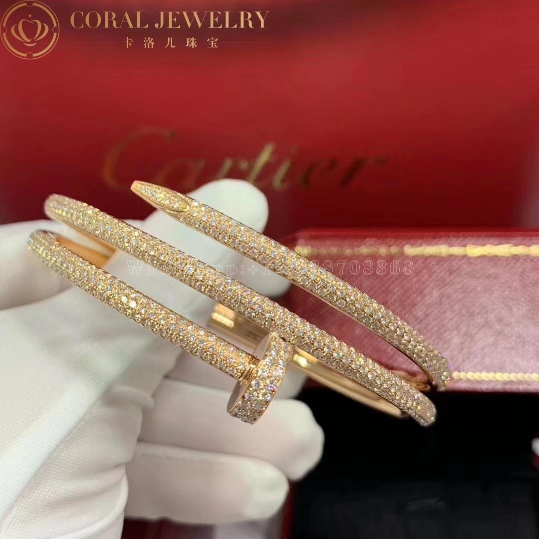 Cartier Juste Un Clou Bracelet, Rose Gold Diamonds Ref. N6708617