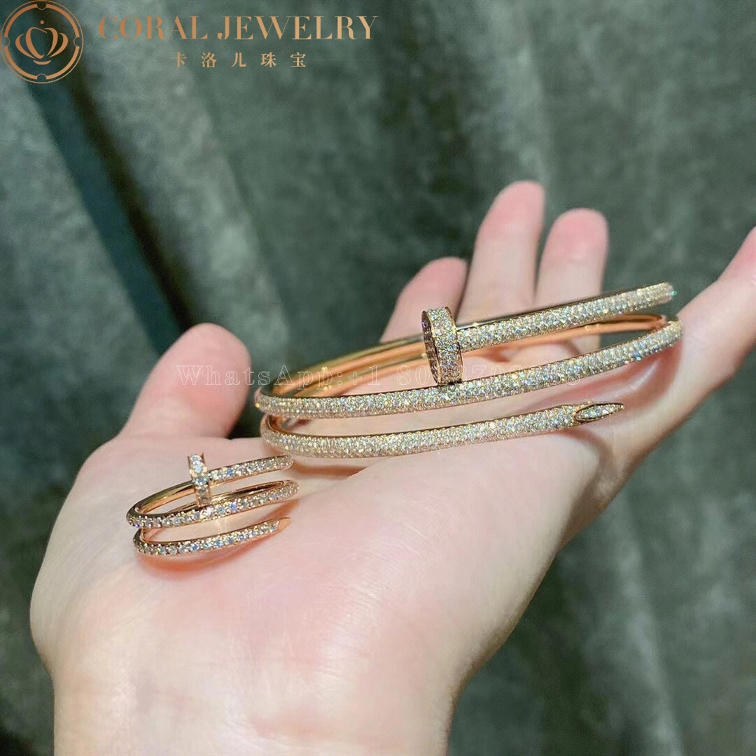 Cartier Juste Un Clou Bracelet, Rose Gold Diamonds Ref. N6708617