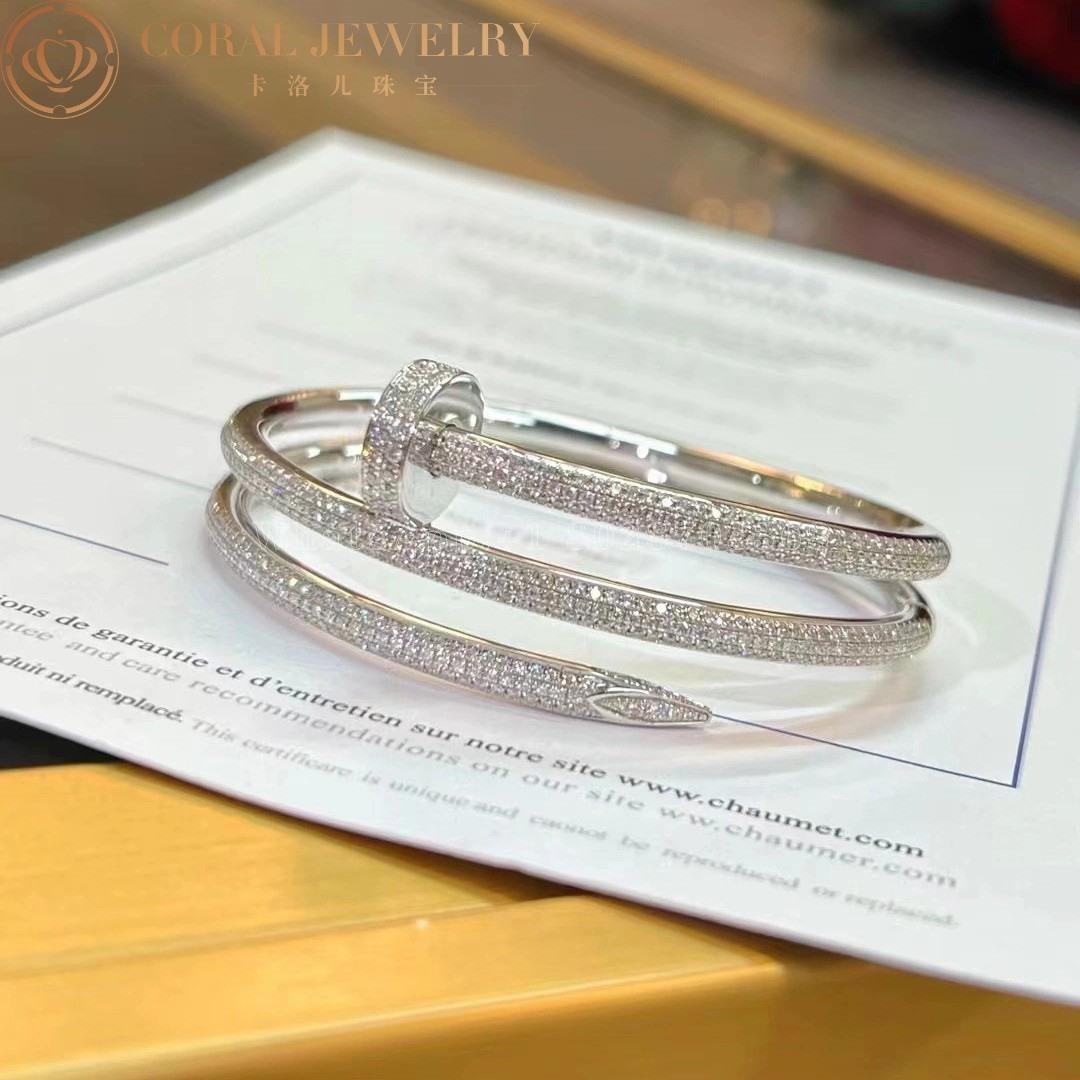 Cartier Juste Un Clou Bracelet, White Gold Diamonds Ref. N6708717
