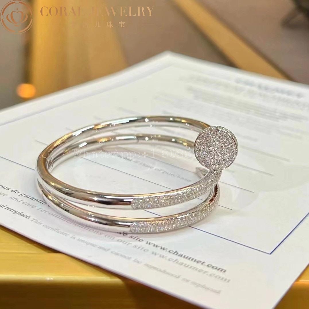 Cartier Juste Un Clou Bracelet, White Gold Diamonds Ref. N6708717