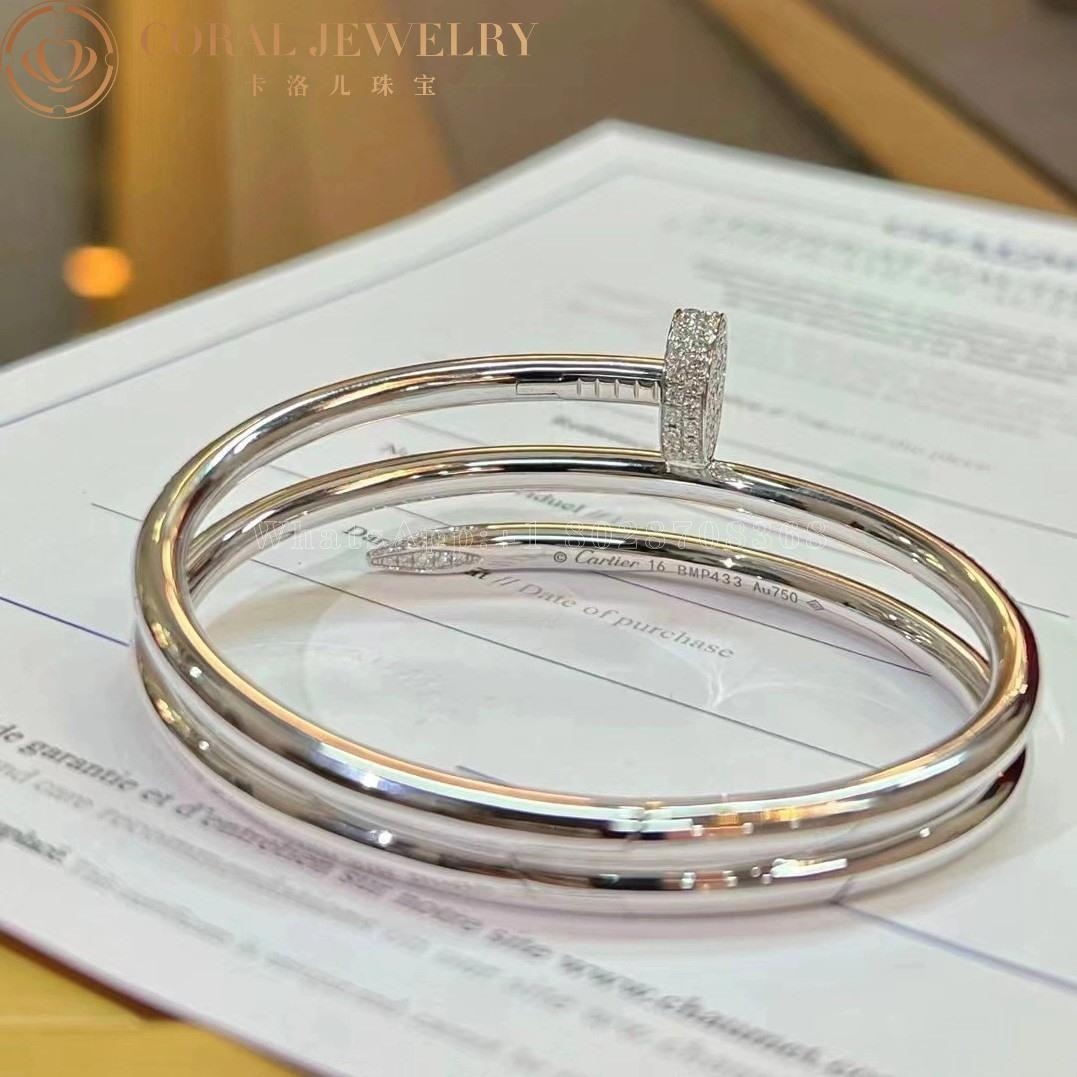 Cartier Juste Un Clou Bracelet, White Gold Diamonds Ref. N6708717