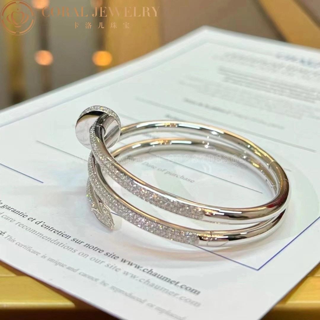 Cartier Juste Un Clou Bracelet, White Gold Diamonds Ref. N6708717