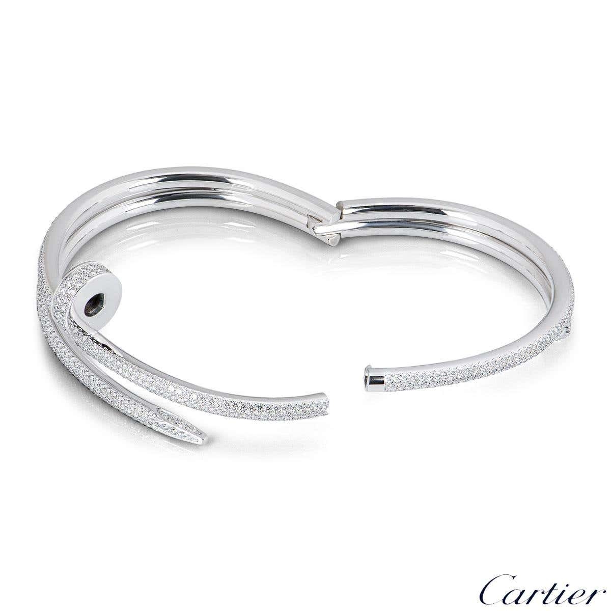 Cartier Juste Un Clou Bracelet, White Gold Diamonds Ref. N6708717