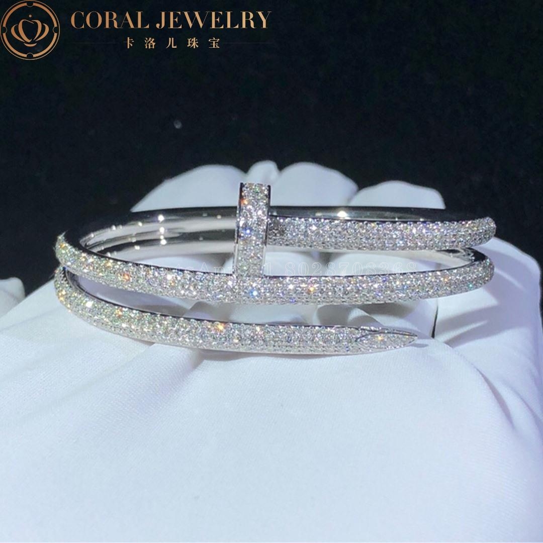 Cartier Juste Un Clou Bracelet, White Gold Diamonds Ref. N6708717