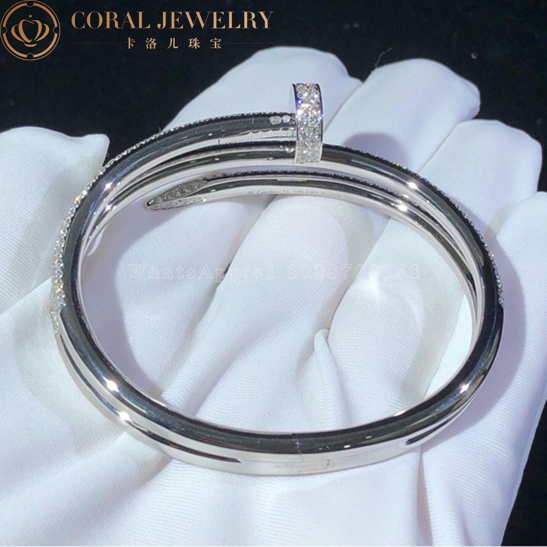 Cartier Juste Un Clou Bracelet, White Gold Diamonds Ref. N6708717
