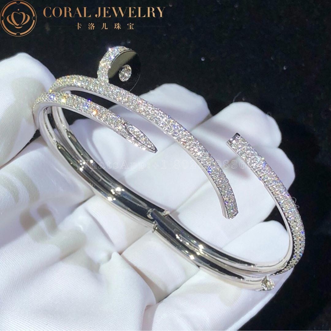 Cartier Juste Un Clou Bracelet, White Gold Diamonds Ref. N6708717