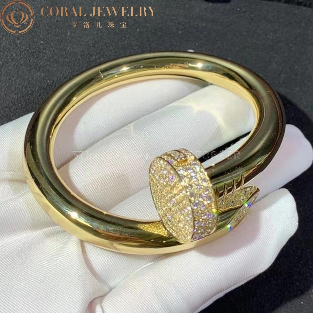 Cartier Juste Un Clou Bracelet, Large Model, Yellow Gold Diamond Ref.N6712517