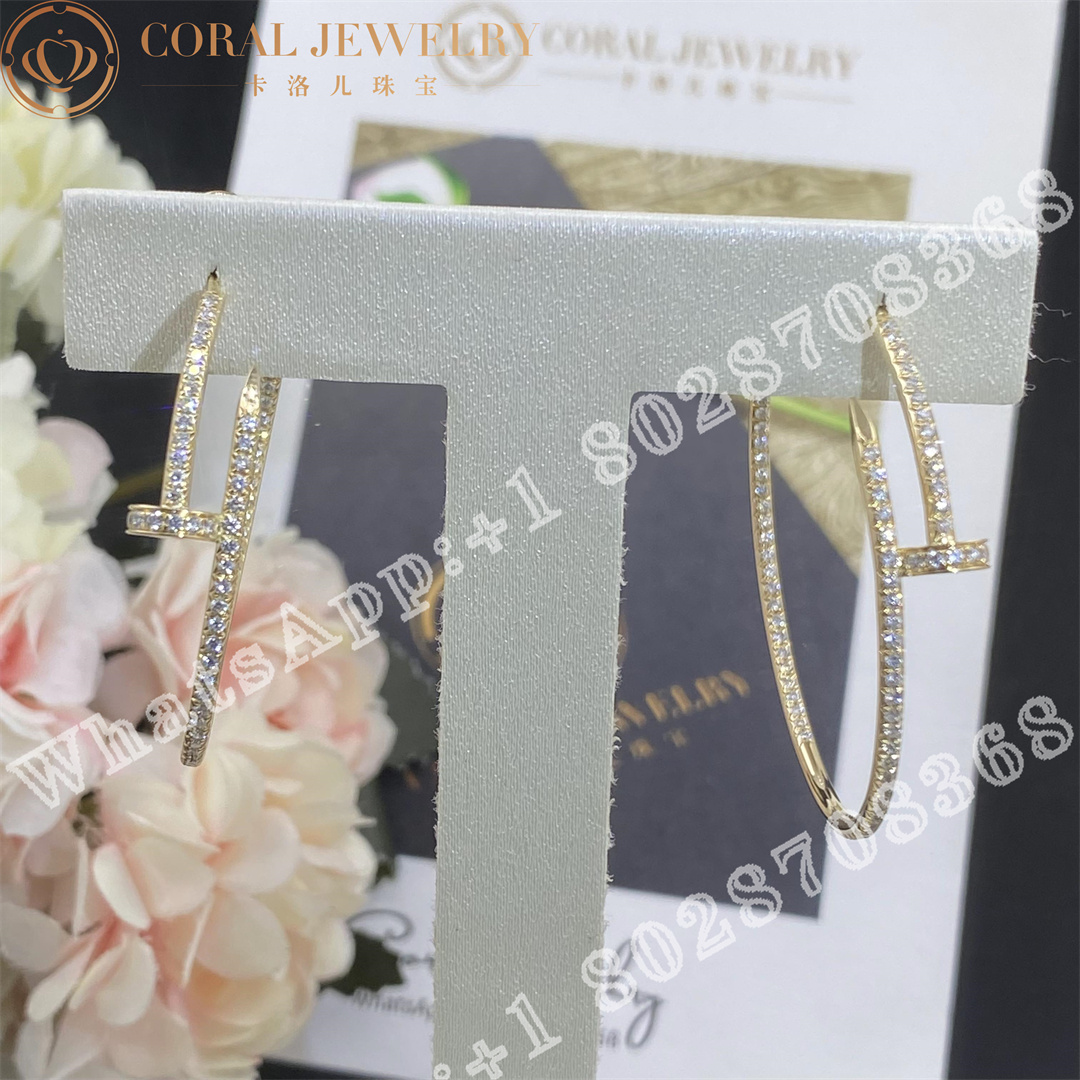 Cartier Juste Un Clou Earrings Yellow Gold Diamonds Coral (4)