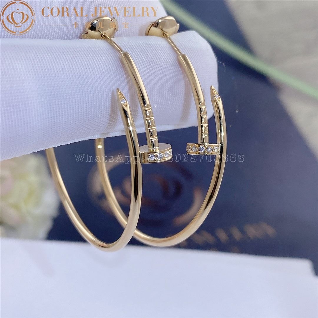 Cartier Juste un Clou Earrings, Yellow Gold, Diamonds Ref. B8301225