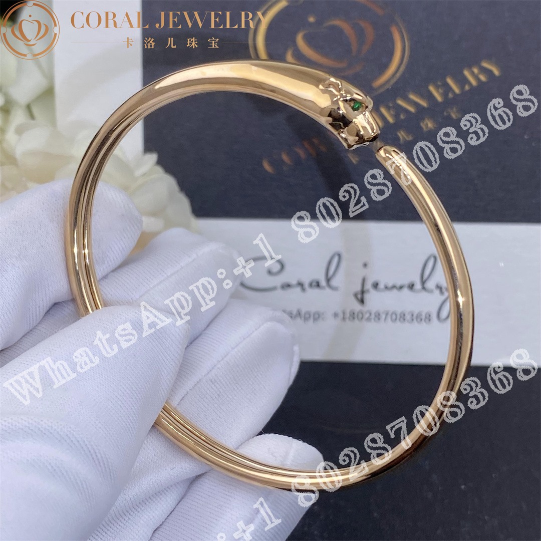 Cartier Panthere De Cartier Bracelet Rose Gold Onyx Tsavorite Garnets Ref B6067317 Coral (4)