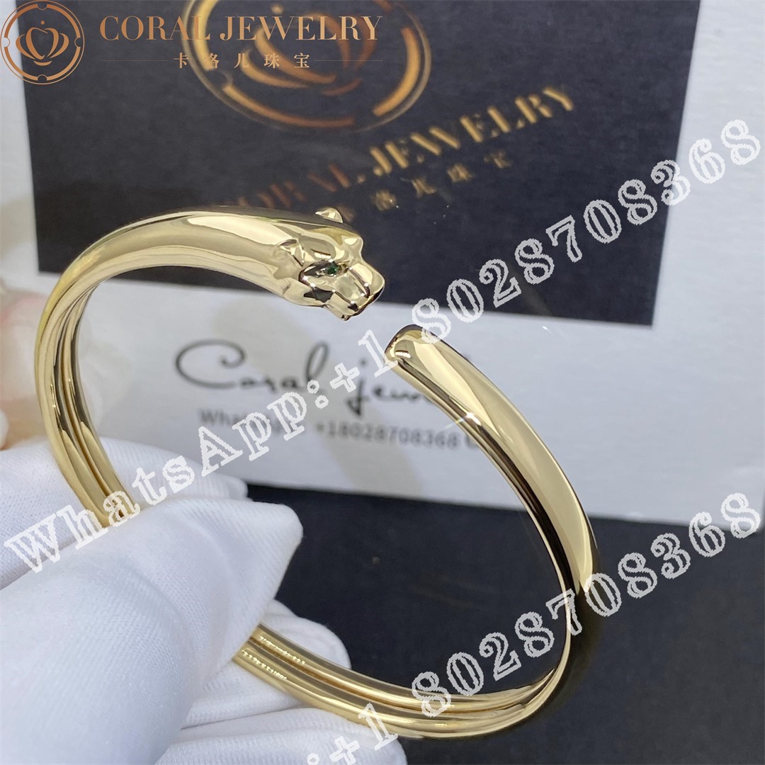 Cartier Panthere De Cartier Bracelet Yellow Gold Onyx Tsavorite Garnets Ref B6067217 Coral (1)