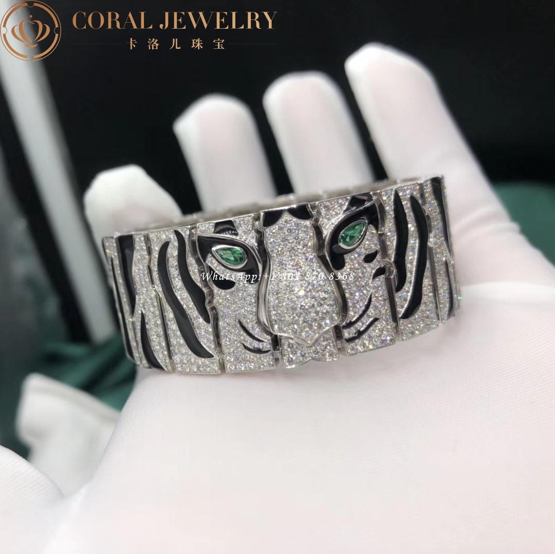 Cartier Panthère De Cartier Bracelet,White Gold Emerald Diamond Cuff