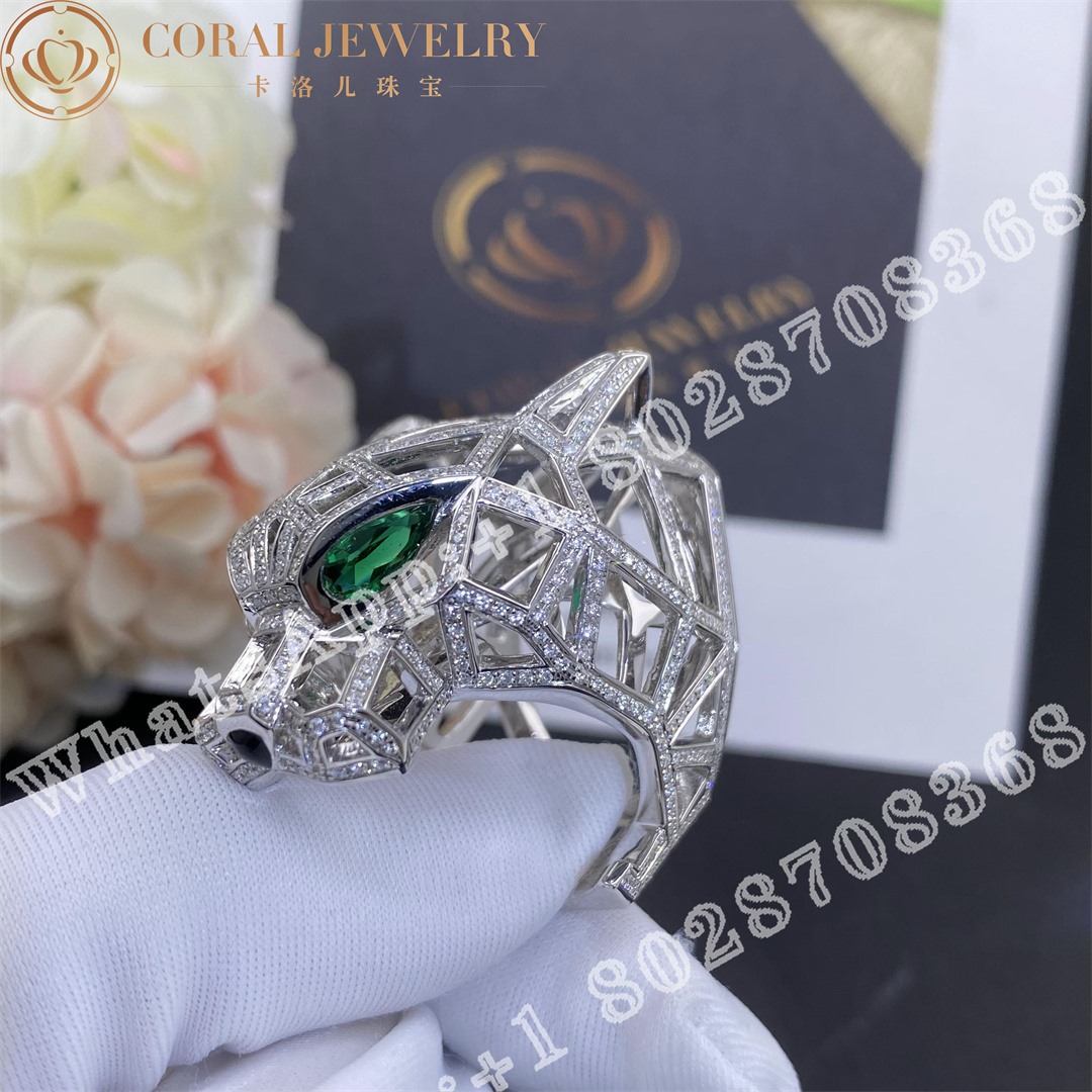 Cartier Panthere De Cartier White Gold Emeralds Onyx Ref N4722400 Coral (10)