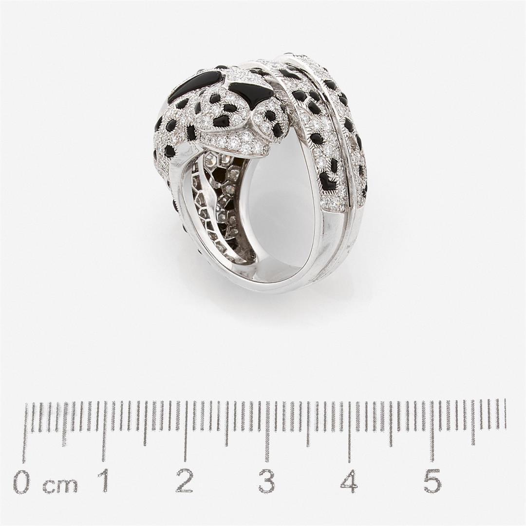 Cartier Panthère De Cartier Ring, Panthere Diamond Onyx Coil Ring H4179400