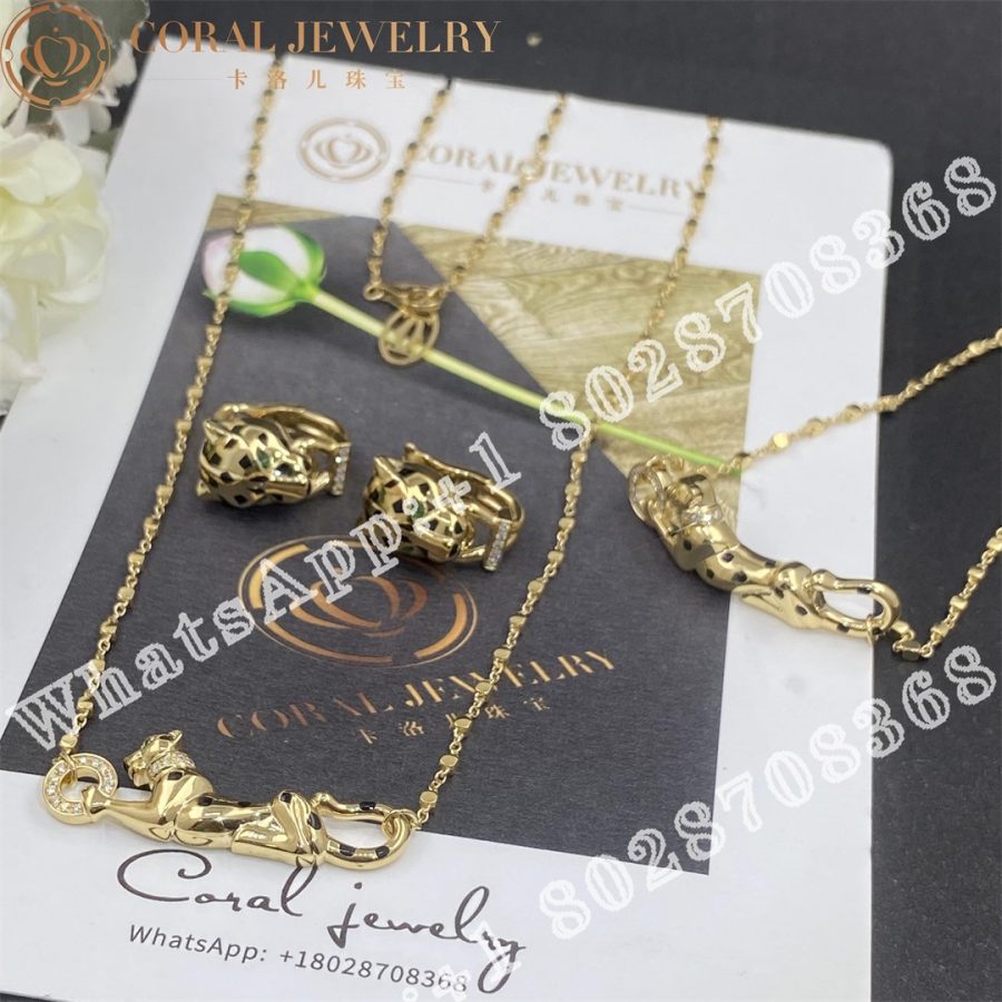 Cartier Panthère de Cartier Necklace Yellow Gold,Diamonds, Tsavorite, Onyx B7224738 - Image 8