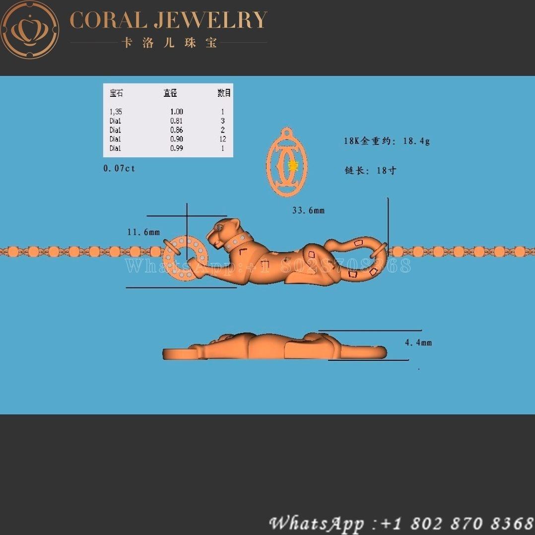 Cartier Panthère De Cartier Necklace, Rose Gold Diamonds B7224538