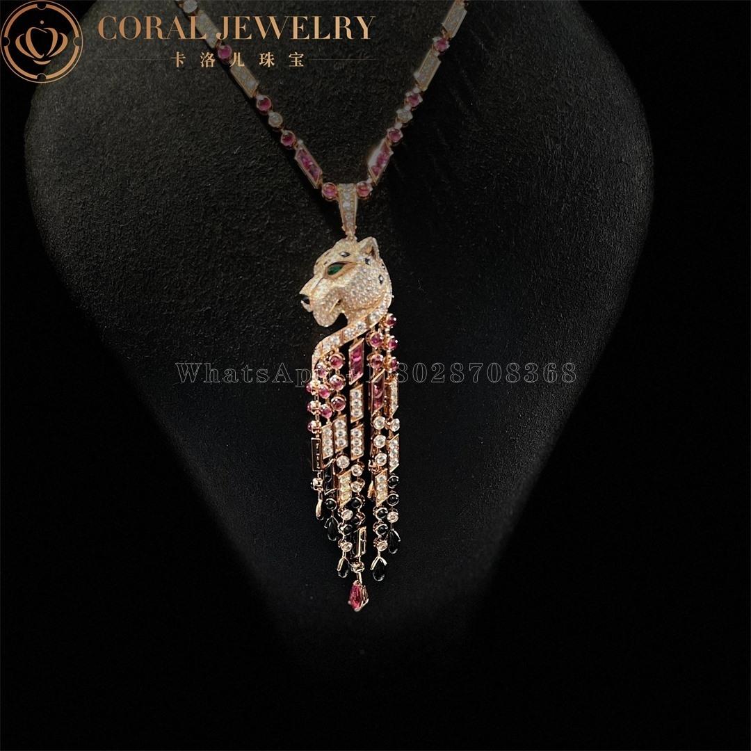 Cartier Panthère De Cartier Necklace, Rose Gold Diamonds High Jewelry H7000325