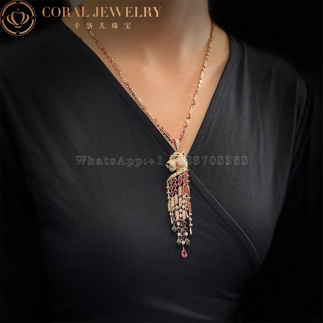 Cartier Panthère De Cartier Necklace, Rose Gold Diamonds High Jewelry H7000325