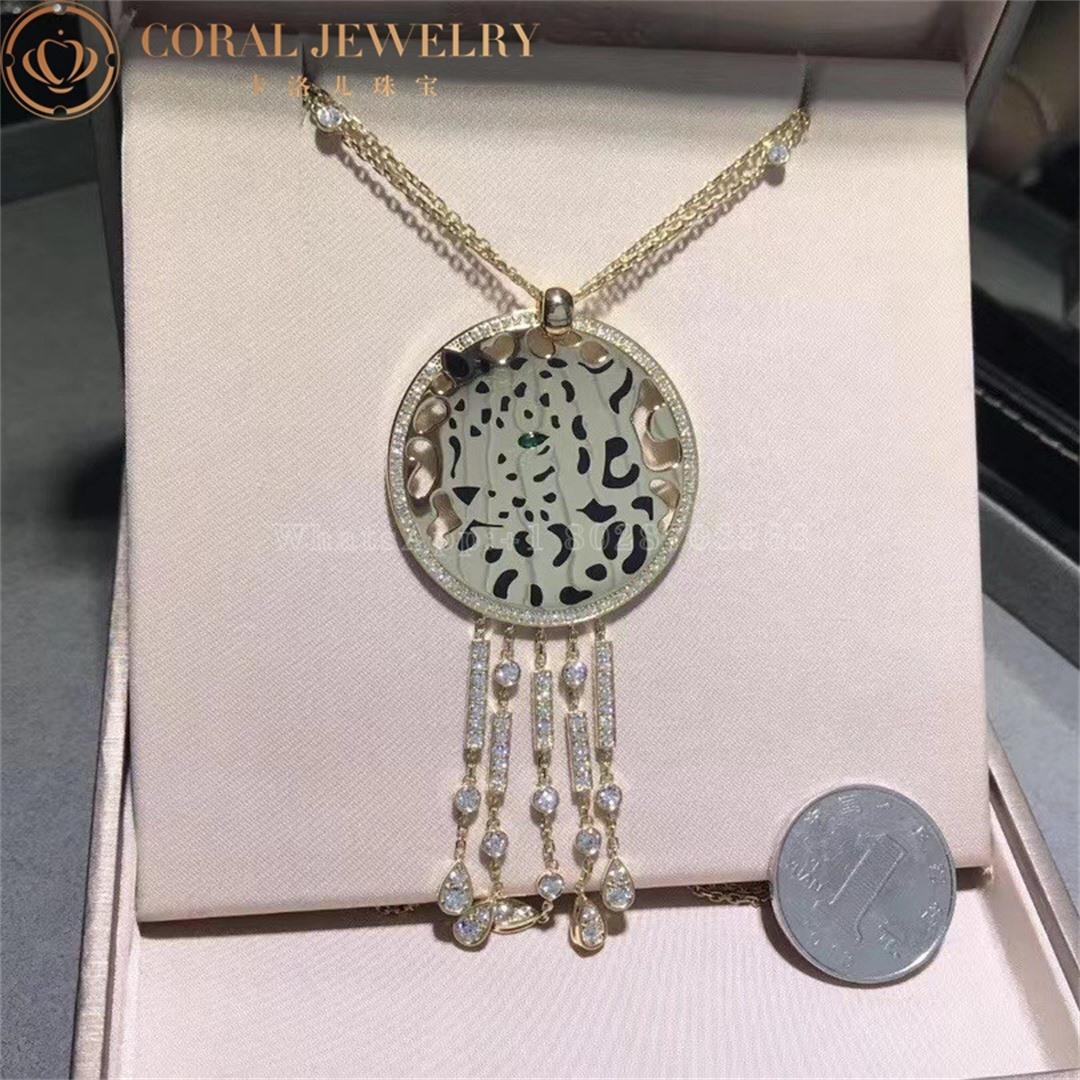 Cartier Panthère De Cartier Necklace, Tsavorite Lacquer Diamond Gold