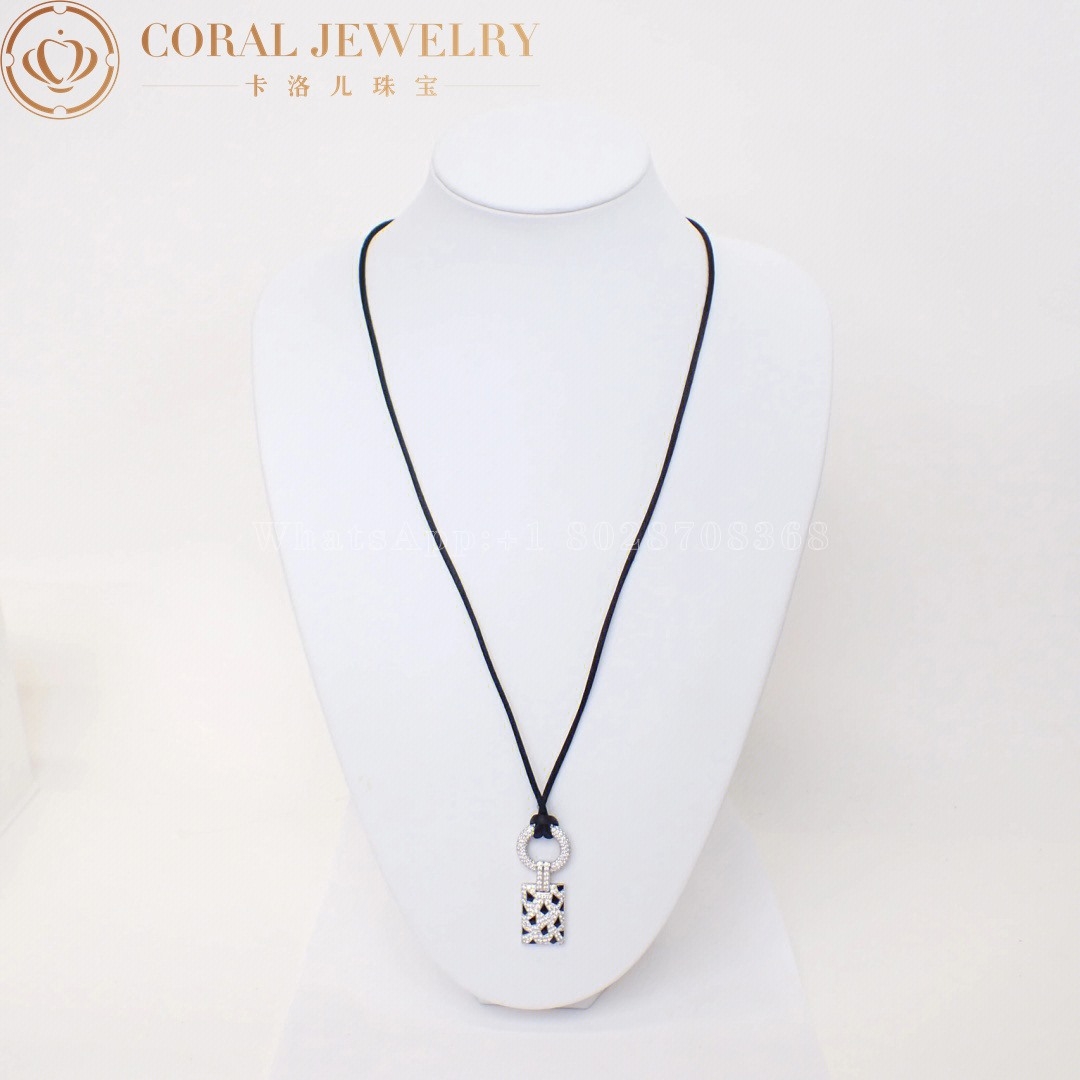 Cartier Panthère De Cartier Necklace, White Gold Diamond and Onyx Panthere Pendant N3014600