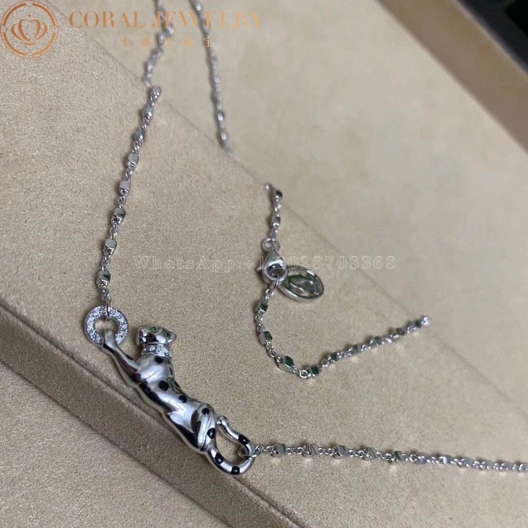 Cartier Panthere De Cartier Necklace White Gold Diamonds B7224737 Coral (1)