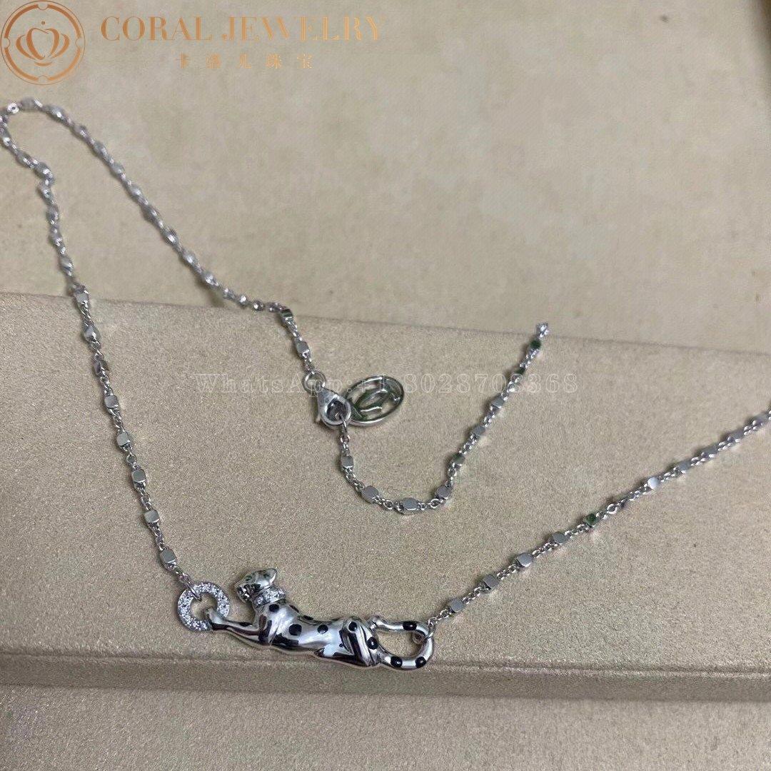 Cartier Panthere De Cartier Necklace White Gold Diamonds B7224737 Coral (3)