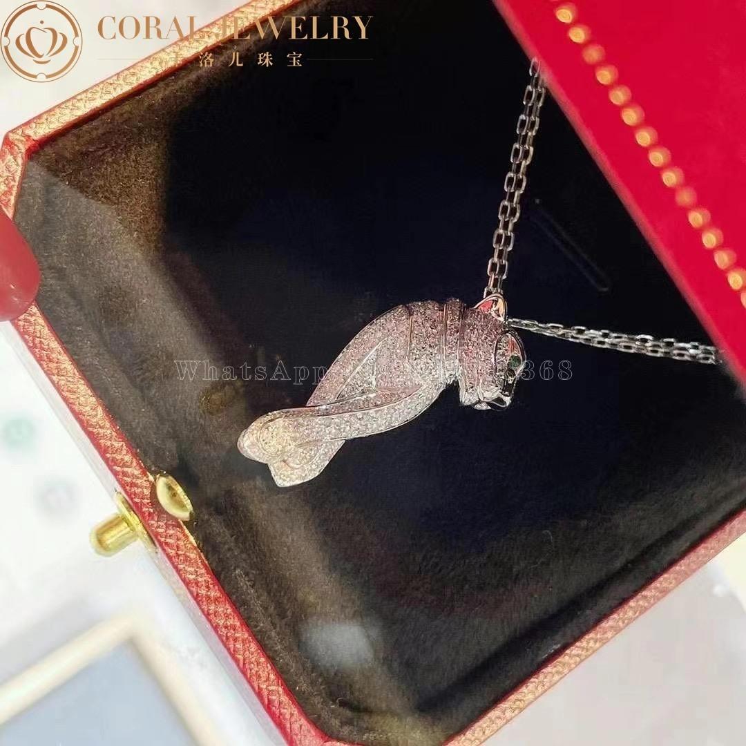 Cartier Panthère De Cartier Necklace, White Gold Diamonds N7219900