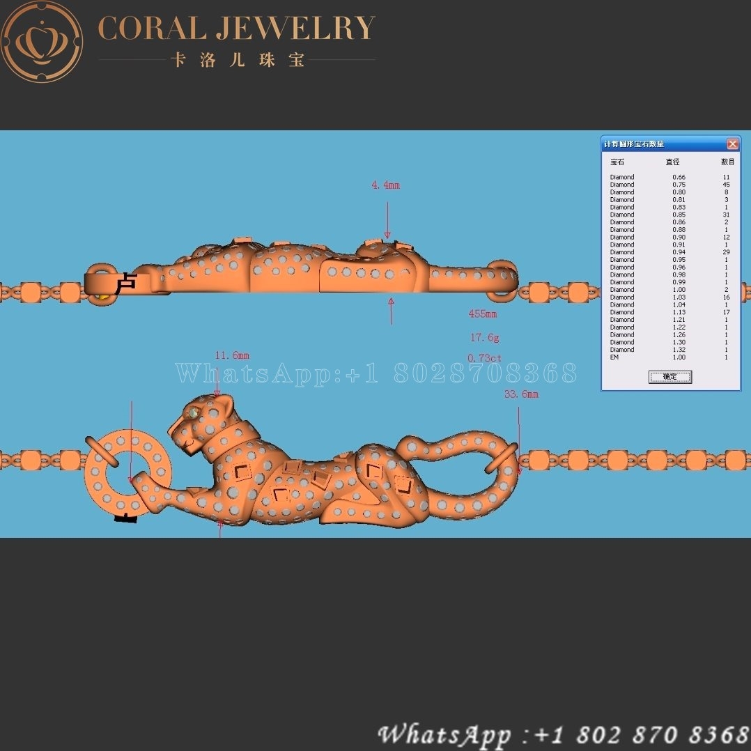 Cartier Panthère De Cartier Necklace, White Gold Diamonds N7424219