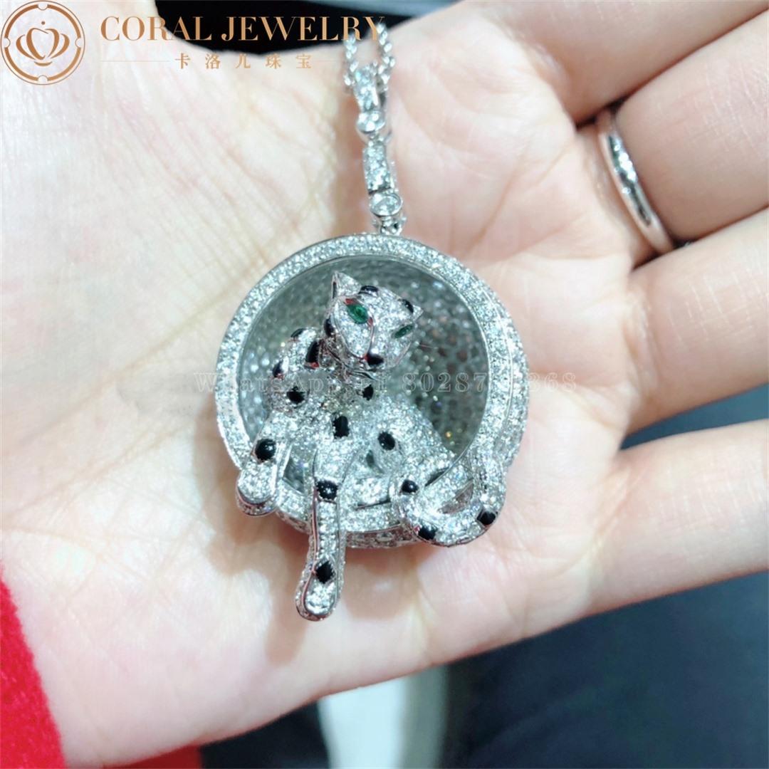 Cartier Panthère De Cartier Necklace, White Gold set Diamonds N3109400