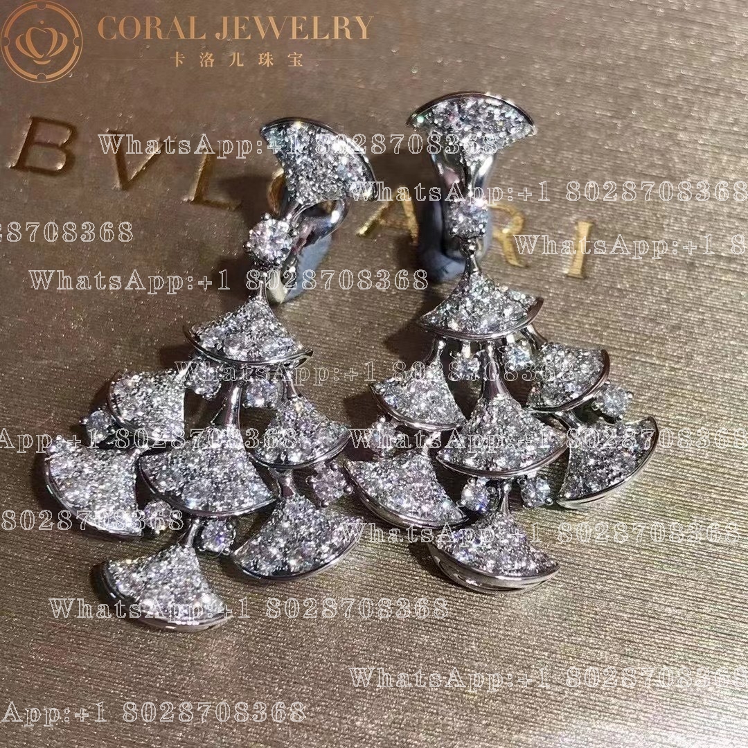 Bulgari Divas' Dream Earrings White Gold Pavé Diamonds Ref.: 348365 OR856469