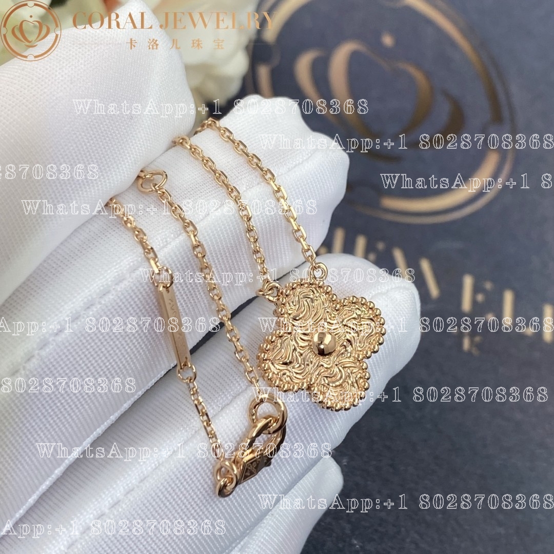 Van Cleef & Arpels Vintage Alhambra Pendant 18k Rose Gold VCARN9ZS00