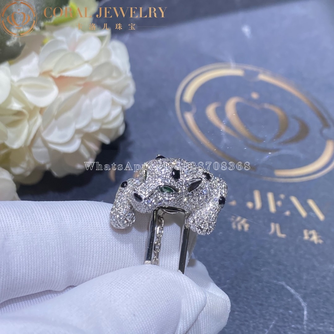 Cartier Panthère De Cartier Pocket Gem, White Gold, Emeralds, Onyx, Diamonds Ref. OG000175