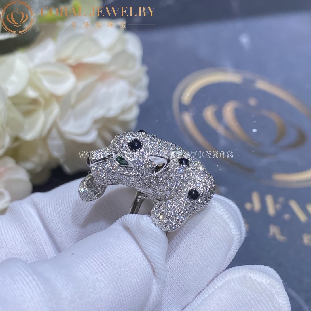 Cartier Panthère De Cartier Pocket Gem, White Gold, Emeralds, Onyx, Diamonds Ref. OG000175
