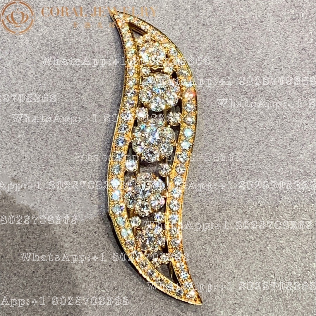 Van Cleef & Arpels Snowflake clip Yellow Gold Diamond Brooch