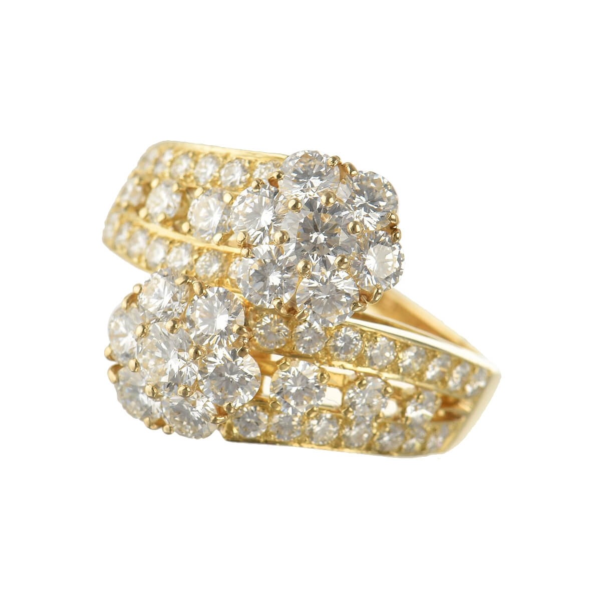 Van Cleef Arpels Snowflake Ring Yellow Two Flower Ring