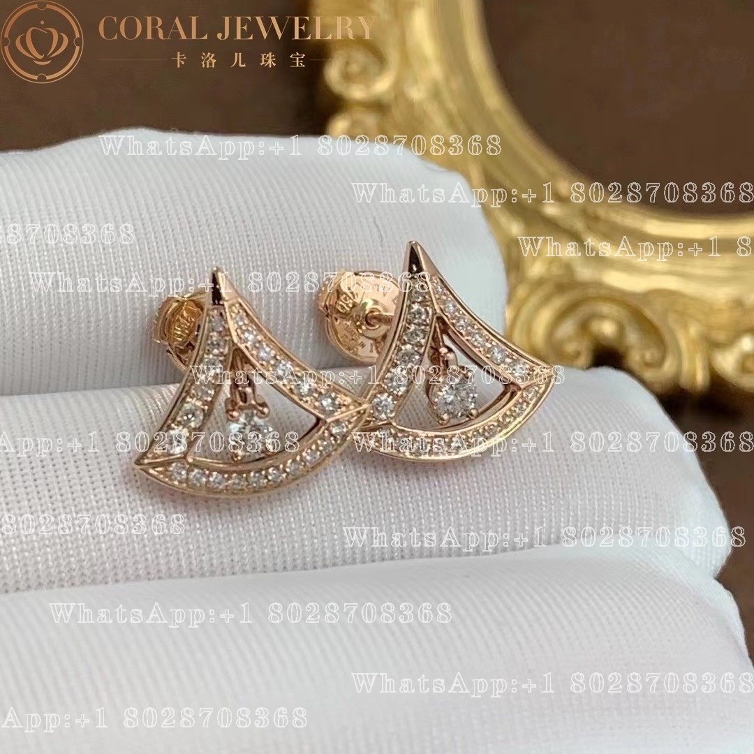 Bulgari Divas' Dream Earrings Rose Gold Diamonds Ref.: 356450