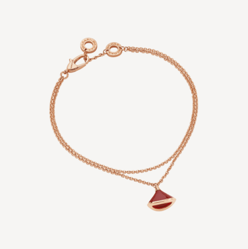 Bulgari Divas' Dream Bracelet Rose Gold Carnelian Bracelet Ref.: 350589